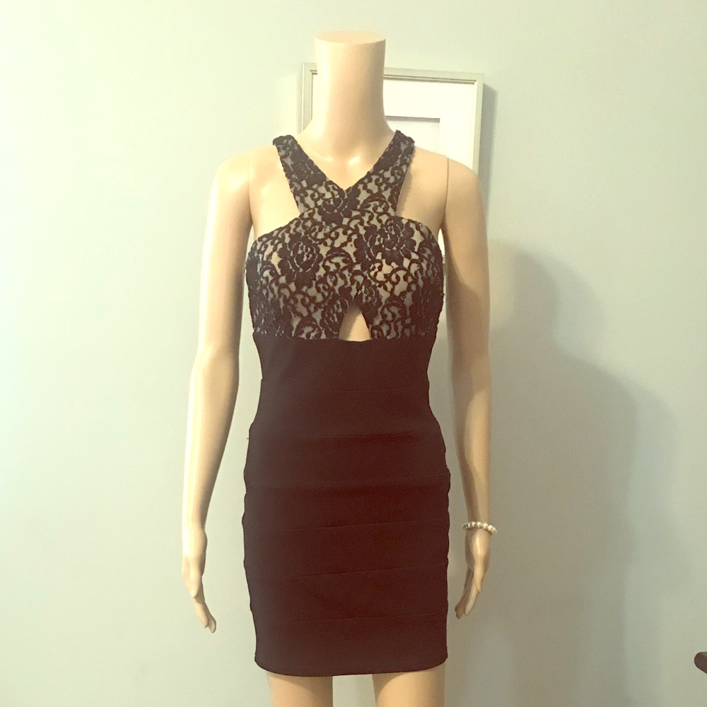LBD Lacy cutout little black dressy